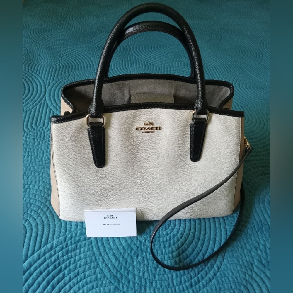Coach Margot Leather Colorblock Carryall Crossbody Handbag F57497